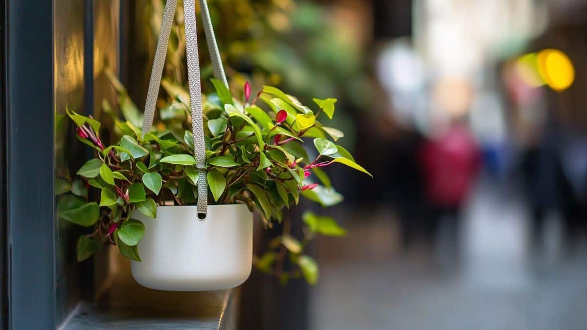 Ce pot suspendu tient sans clou ni vis : parfait pour les rebords étroits