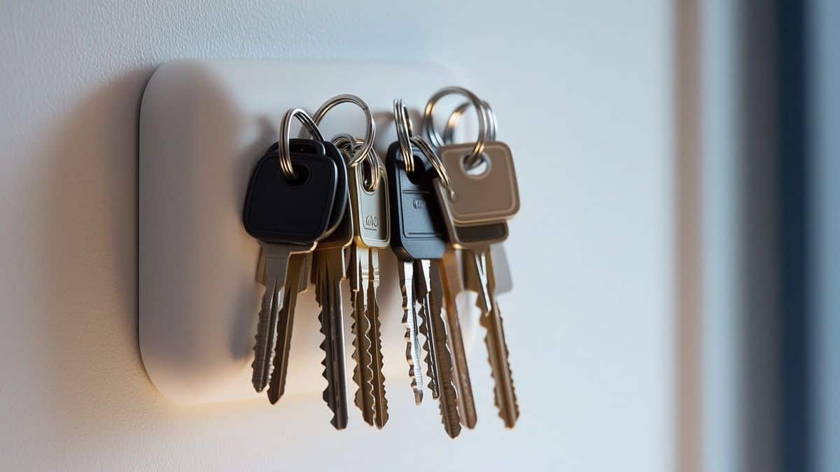 Un rangement mural à clés qui évite de tout chercher au moment de partir